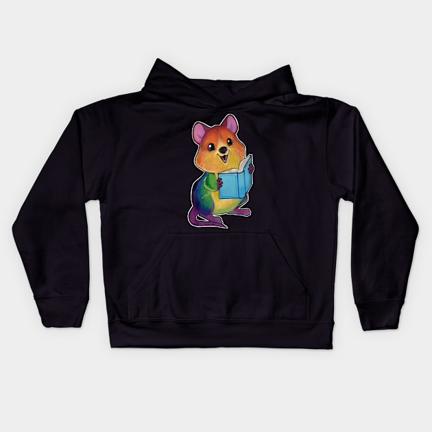 Rainbow quokka Kids Hoodie by BiancaRomanStumpff